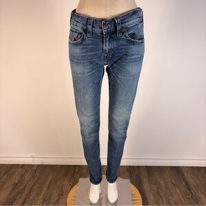 ❤️ Rare True Religion Manchester United Collab Jeans Red Thick Stitch Y2K 30